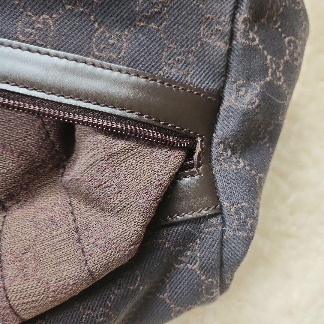 【美品】GUCCI ボストンバッグ 　ダークブラウン