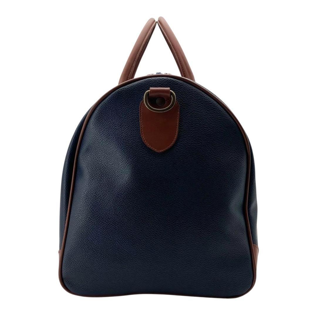 良品848 バーバリー 2way ボストンバッグ 大容量 ネイビー ヴィンテージ