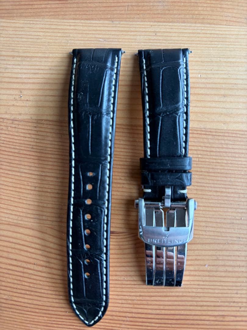 【期間限定値引】Breitling 純正クロコダイル レザーベルト　⭐︎おまけ付き