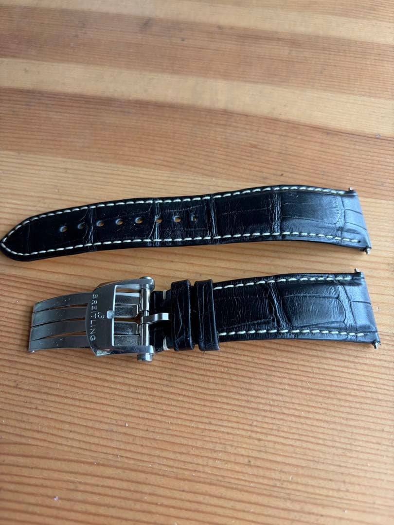 【期間限定値引】Breitling 純正クロコダイル レザーベルト　⭐︎おまけ付き