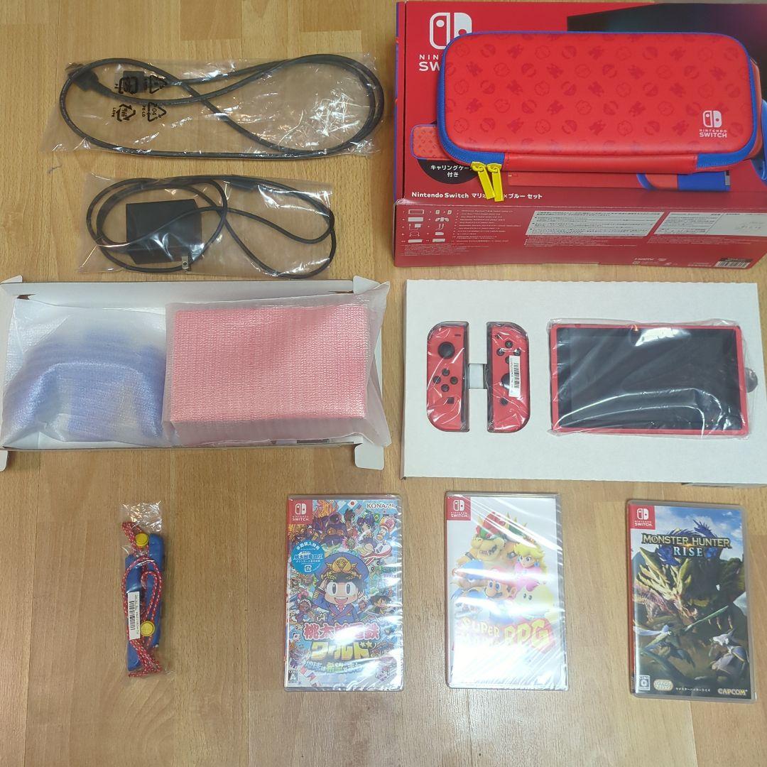 しるこ様Nintendo Switch 本体 マリオレッドブルー【新品ソフト付】