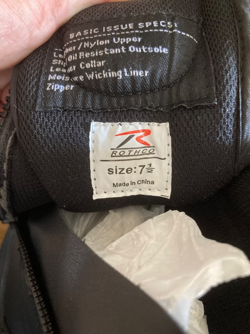 新品未使用/ロスコ社　 コンポジットトウ　ミリタリーブーツ サイドジッパー