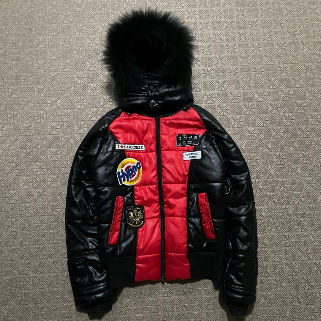 ジャケット・アウター Y2K opium black coating fur jacket N2B