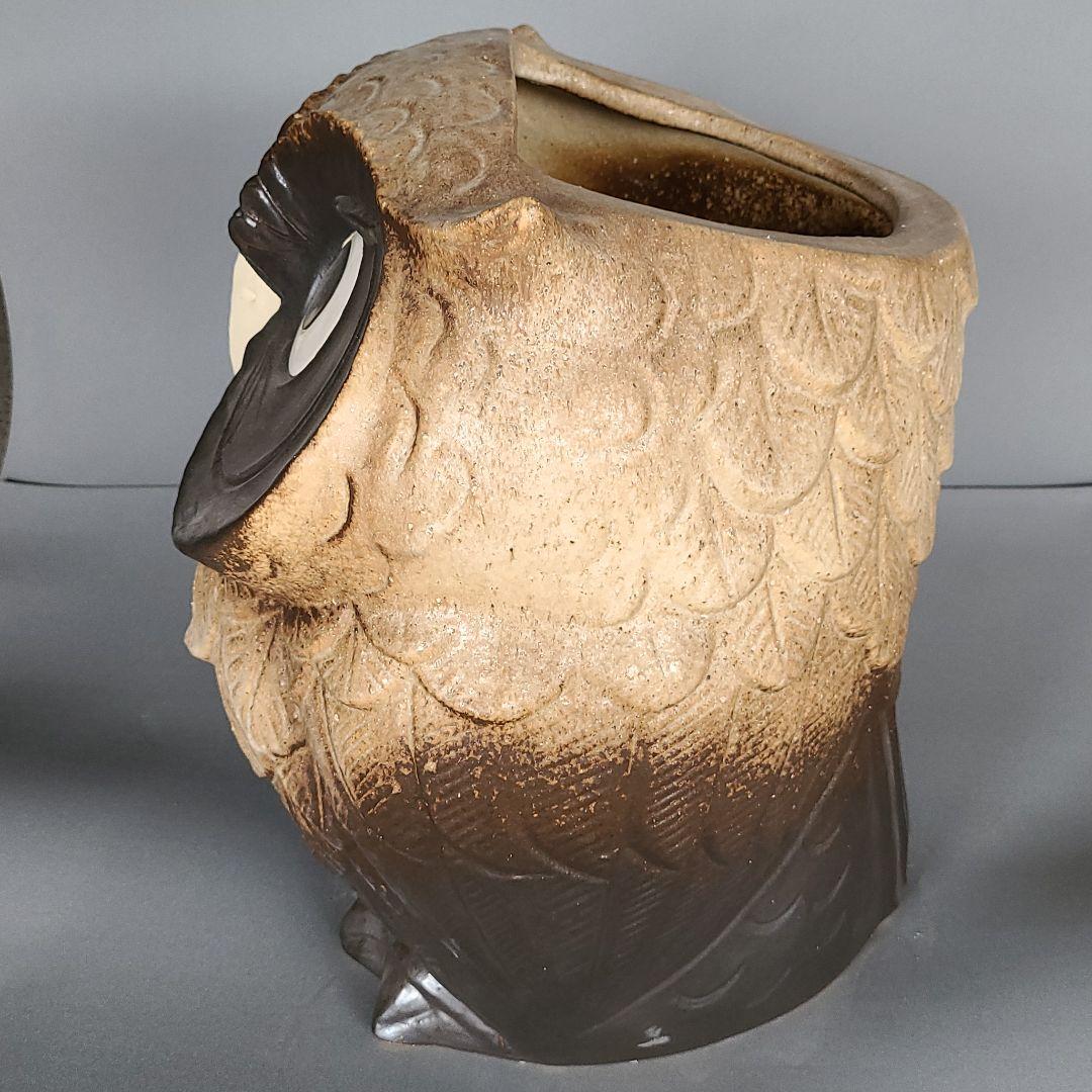 ai 信楽焼 ドデカふくろう傘立て 高さ４６cm