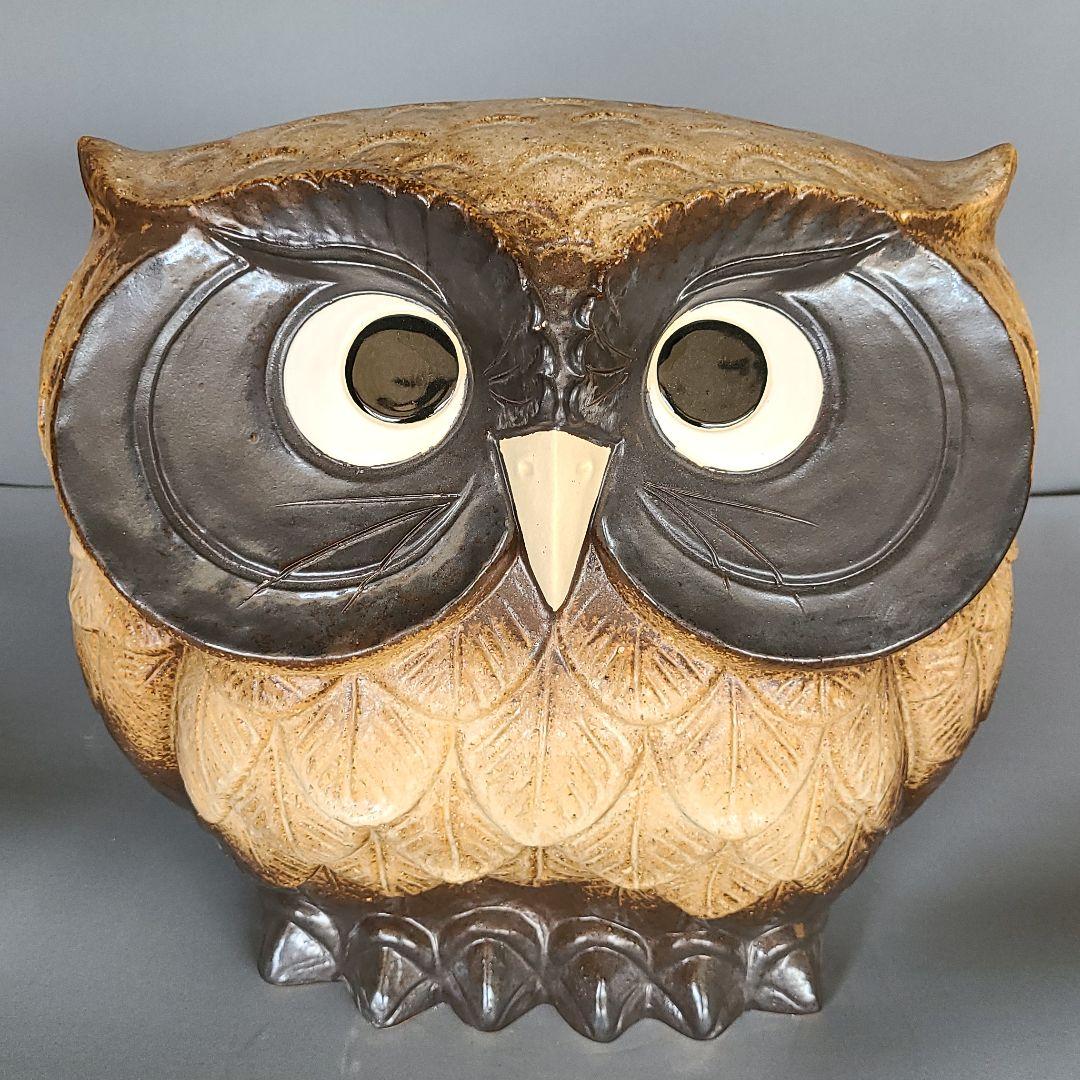 ai 信楽焼 ドデカふくろう傘立て 高さ４６cm