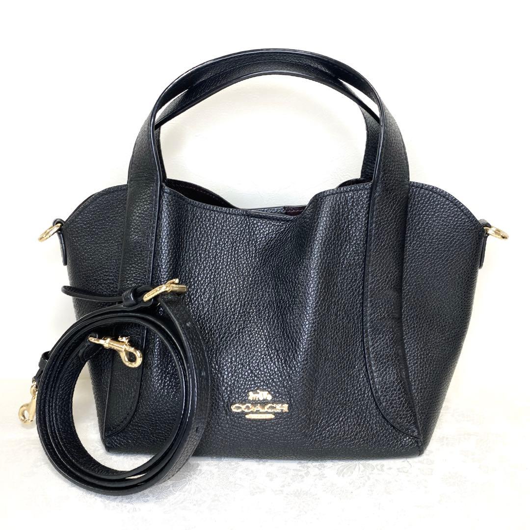 COACH ハドリー ホーボー 2way ショルダーバッグ レザー ブラック