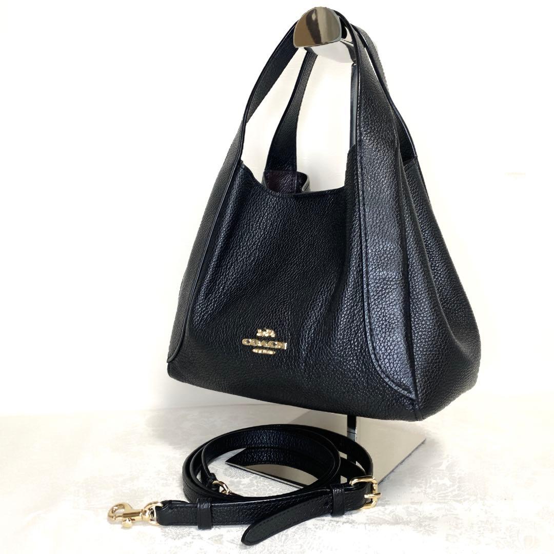 COACH ハドリー ホーボー 2way ショルダーバッグ レザー ブラック