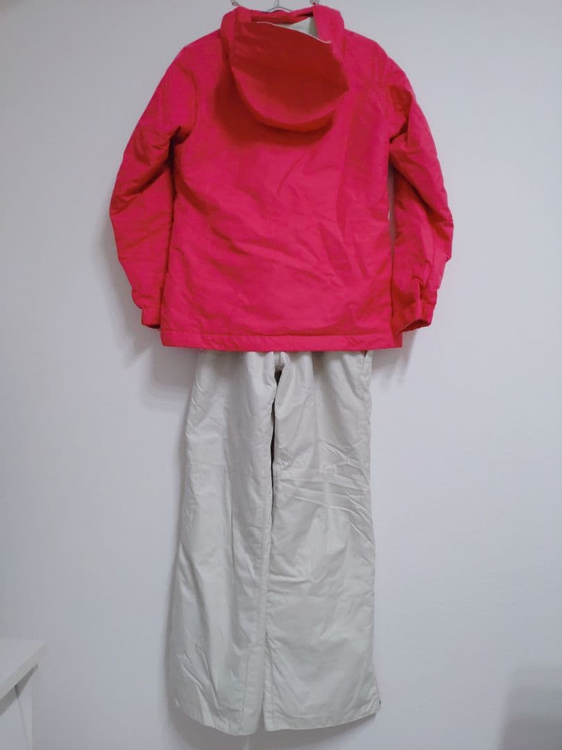 【美品】デサント レディース 9号 スキー スノボー ウェア 上下セット　ピンク