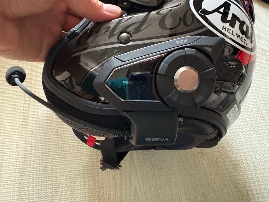 Arai VZ-RAM ジェットヘルメット ブラック/レッド　SENA30k