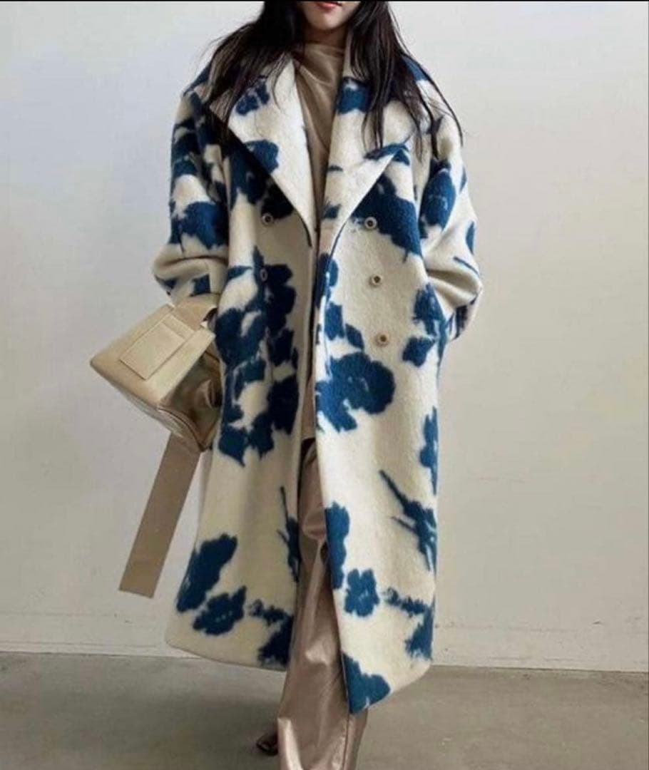 【未使用級】Ameri UND SHADOW FLOWER WOOL COAT