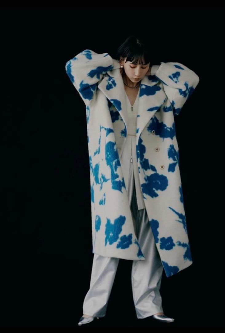 【未使用級】Ameri UND SHADOW FLOWER WOOL COAT