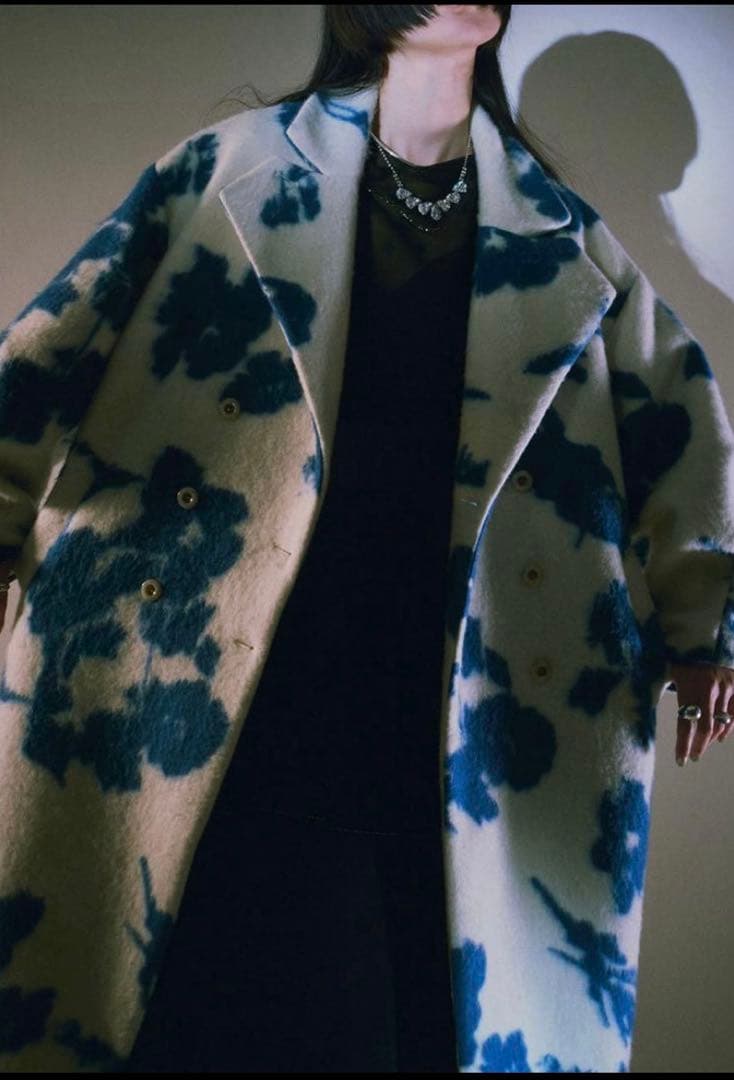 【未使用級】Ameri UND SHADOW FLOWER WOOL COAT