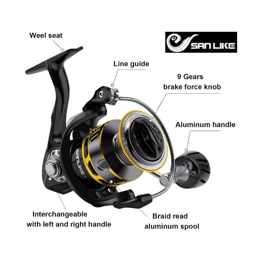 スピニングリール 遠投 エギングリール 超軽量 淡水釣り海釣り SW-6000