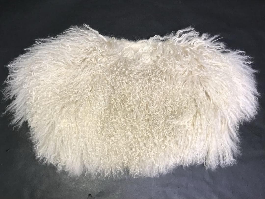 正規ランバン★モンゴリアンラム ファーボレロ アイボリーホワイト★美品