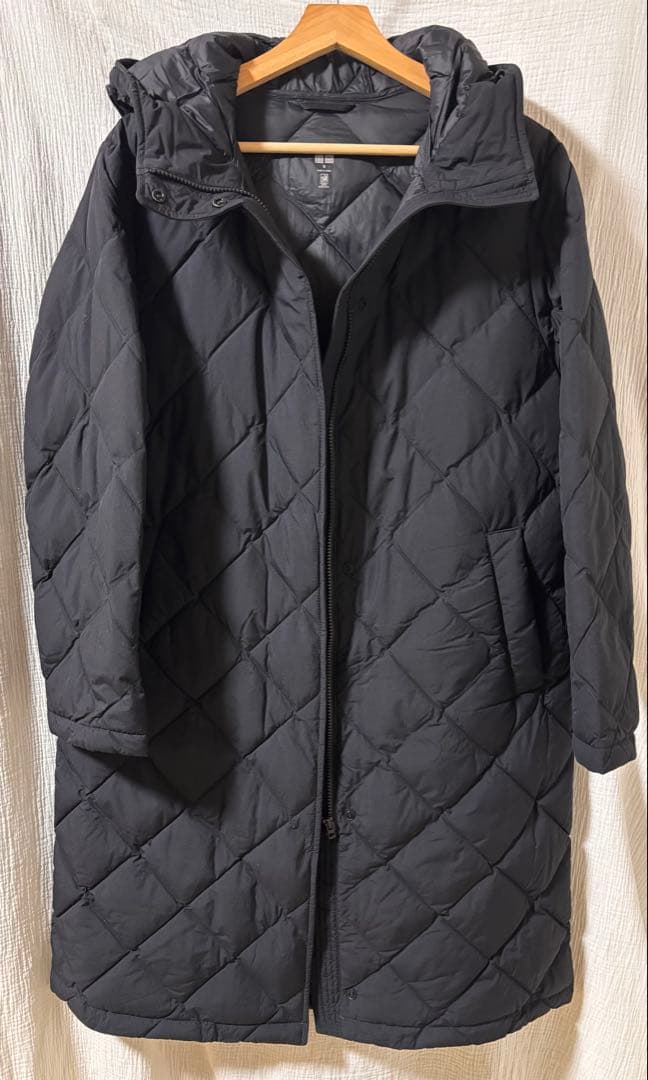 UNIQLO ユニクロ パフテックロングコートリラックスフィット ブラック M