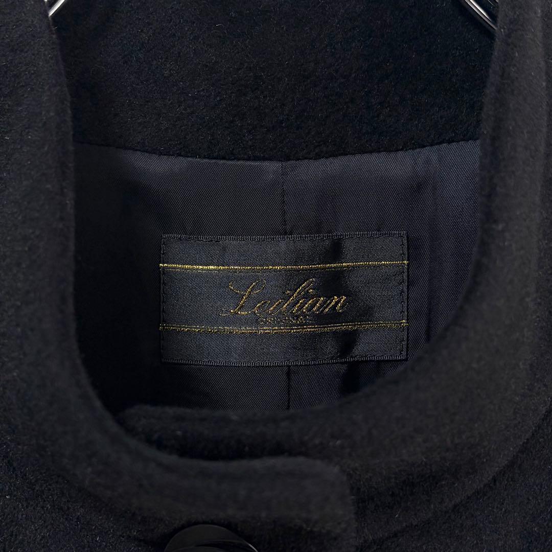 ☆高級アンゴラ100%☆レリアン　ロングコート　大きいサイズ13＋　ブラック