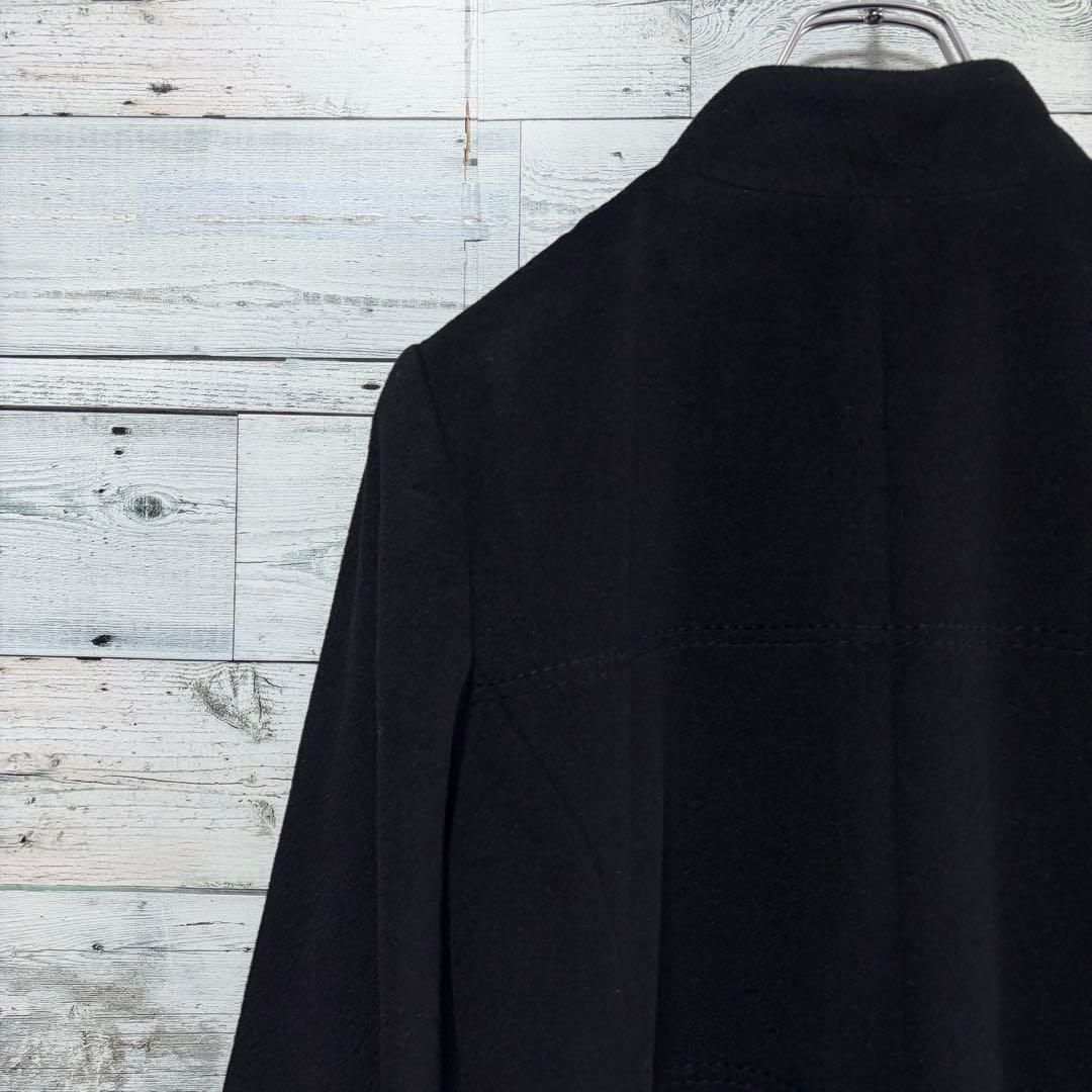 ☆高級アンゴラ100%☆レリアン　ロングコート　大きいサイズ13＋　ブラック
