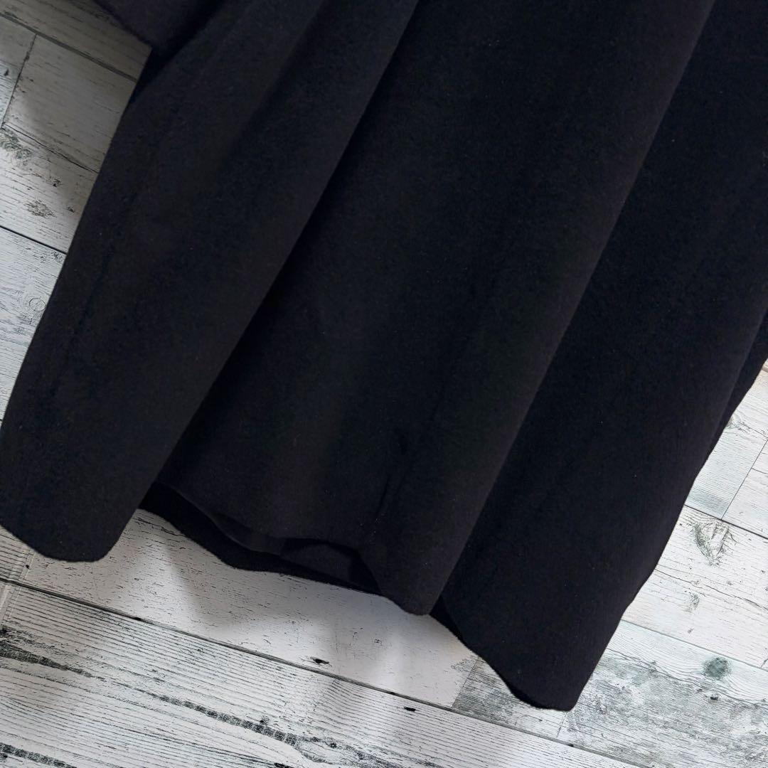 ☆高級アンゴラ100%☆レリアン　ロングコート　大きいサイズ13＋　ブラック