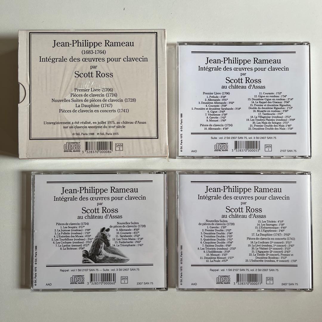 ラモー：クラブサン曲全集 / スコット・ロス 輸入盤CD3枚組ボックス