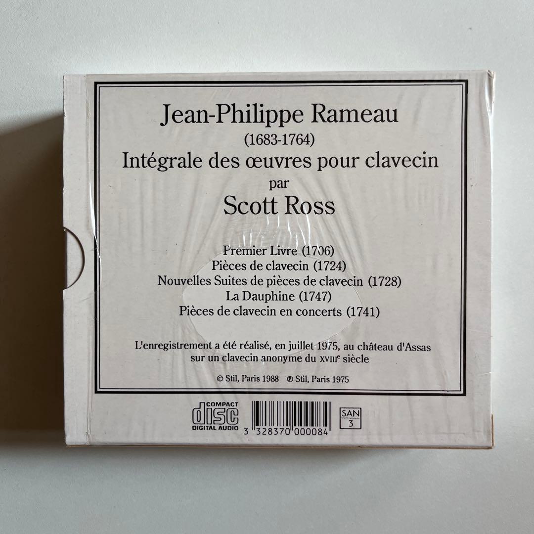 ラモー：クラブサン曲全集 / スコット・ロス 輸入盤CD3枚組ボックス