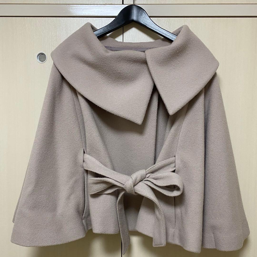 ノエラ スタンドカラー ポンチョコート ケープコート