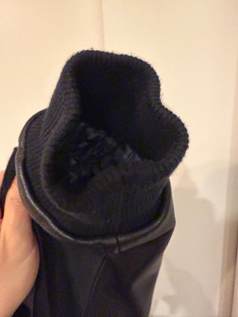 MASU バーシティジャケット　ブラックスタジャン ウール レザー刺繍