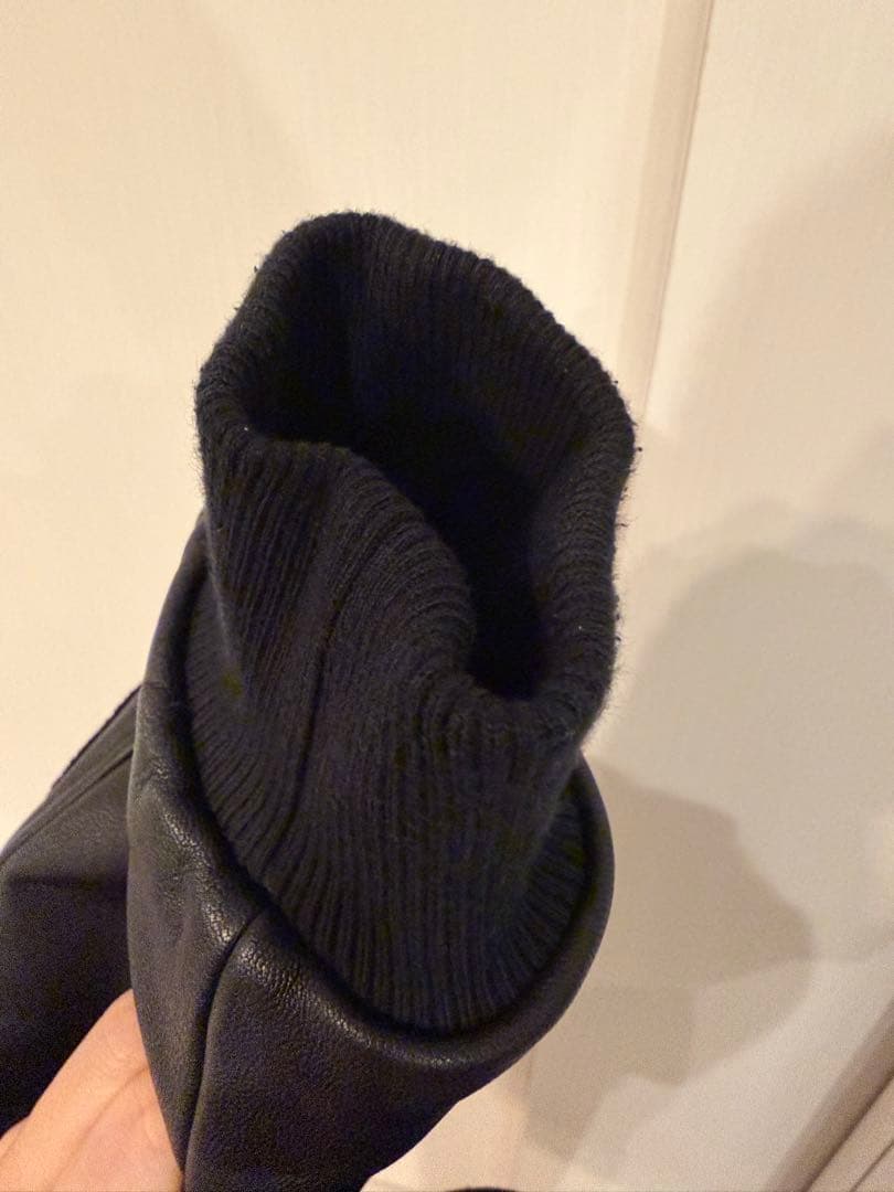 MASU バーシティジャケット　ブラックスタジャン ウール レザー刺繍