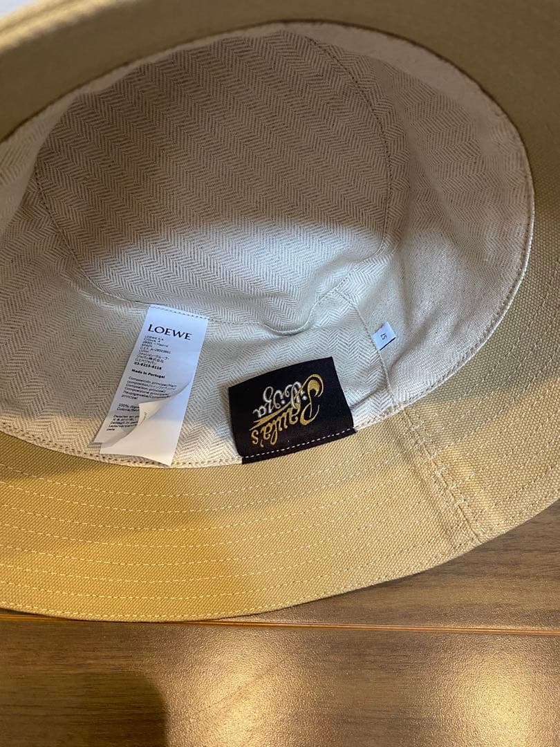あ　LOEWE バケットハット ベージュ キャンバス
