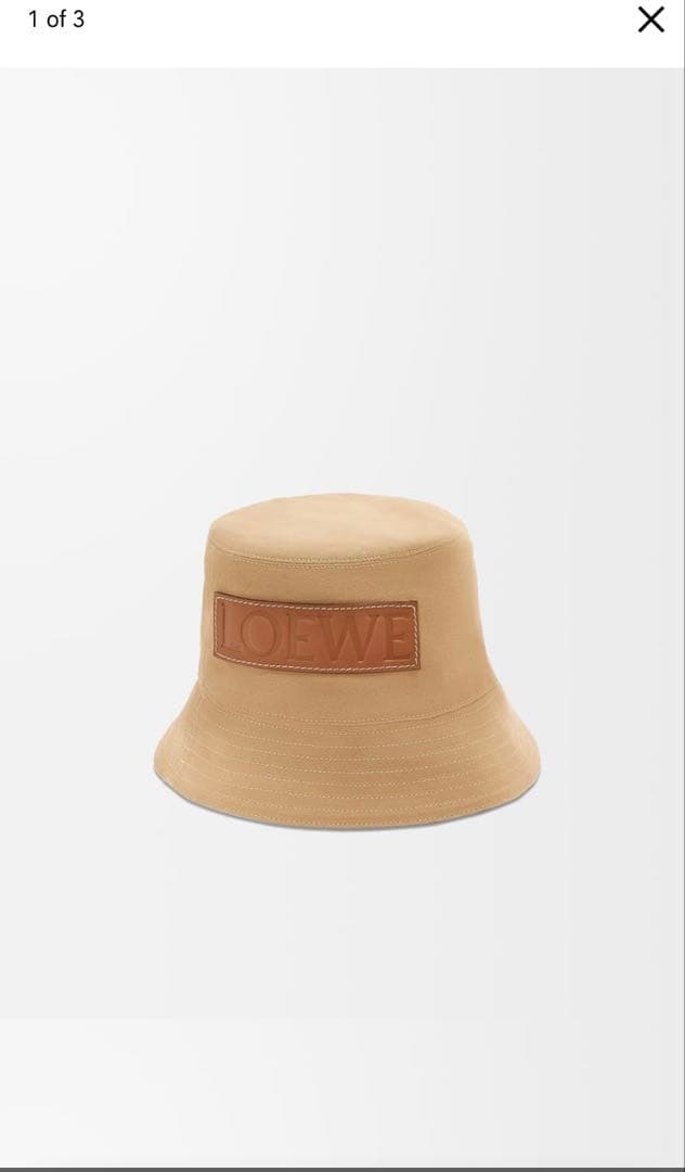 あ　LOEWE バケットハット ベージュ キャンバス