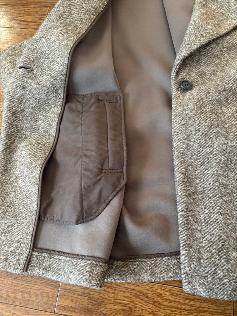 スピックアンドスパン✨Wスライバーヘリンボーンミドルコート