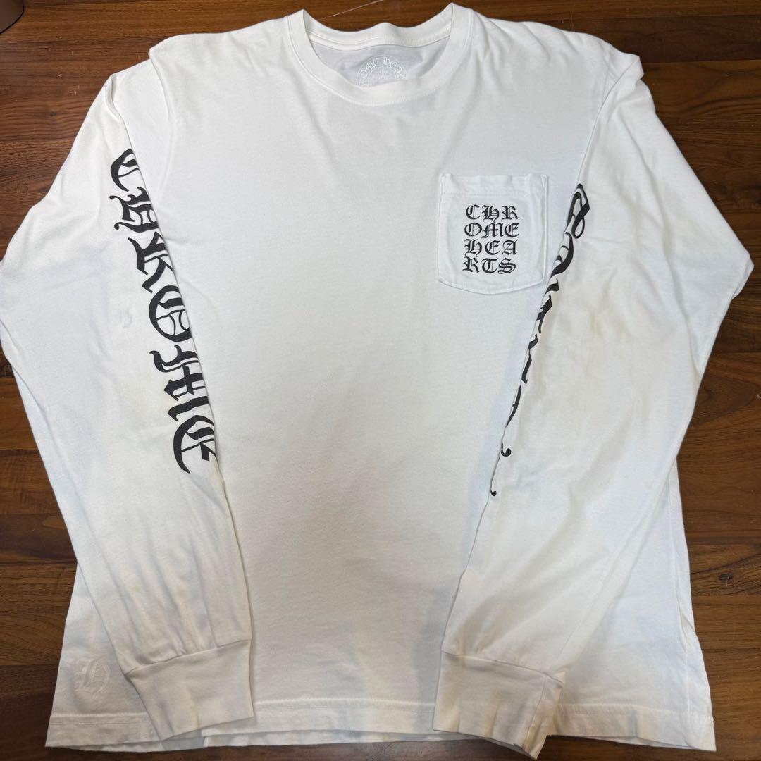 CHROME HEARTS クロムハーツホワイト長袖カットソー