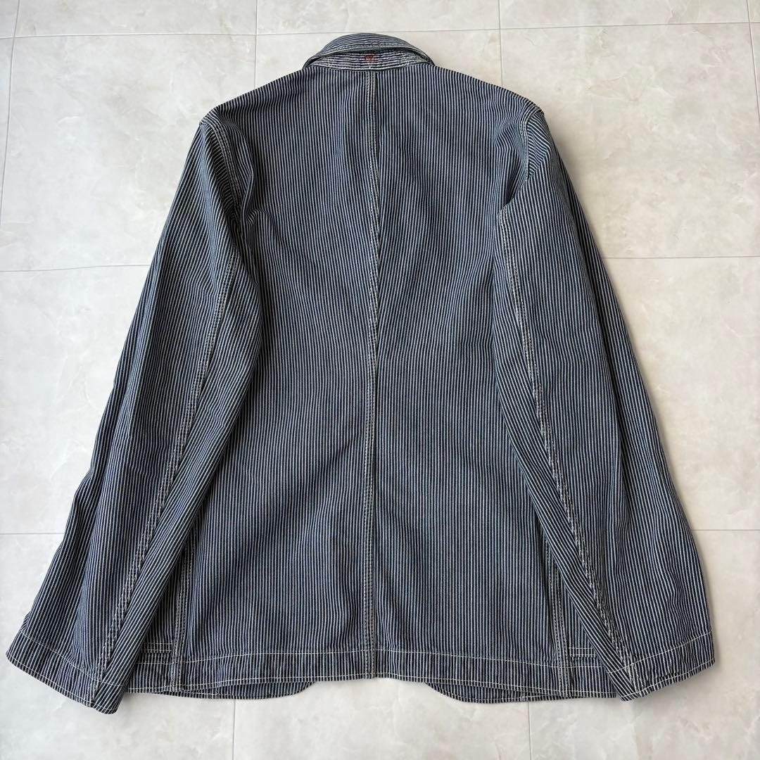 希少✨45rpm ヒッコリーストライプ ワークカバーオールジャケット 3