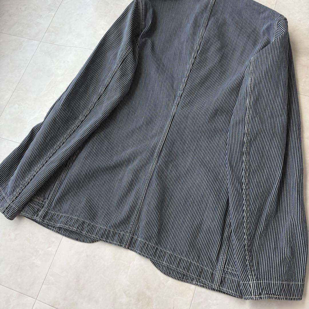 希少✨45rpm ヒッコリーストライプ ワークカバーオールジャケット 3