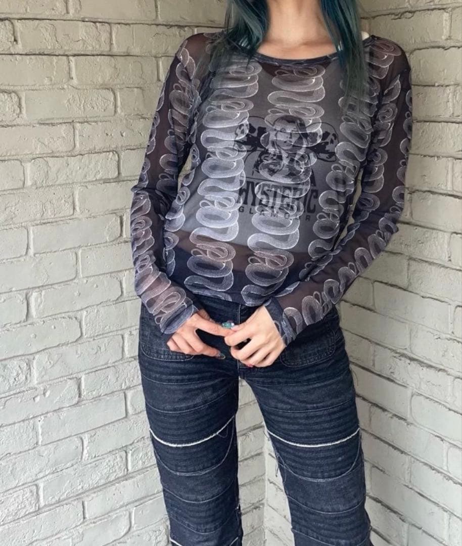 【新品タグ付き】HYS SNAKE LOOP柄 Tシャツ スネーク 蛇 総柄