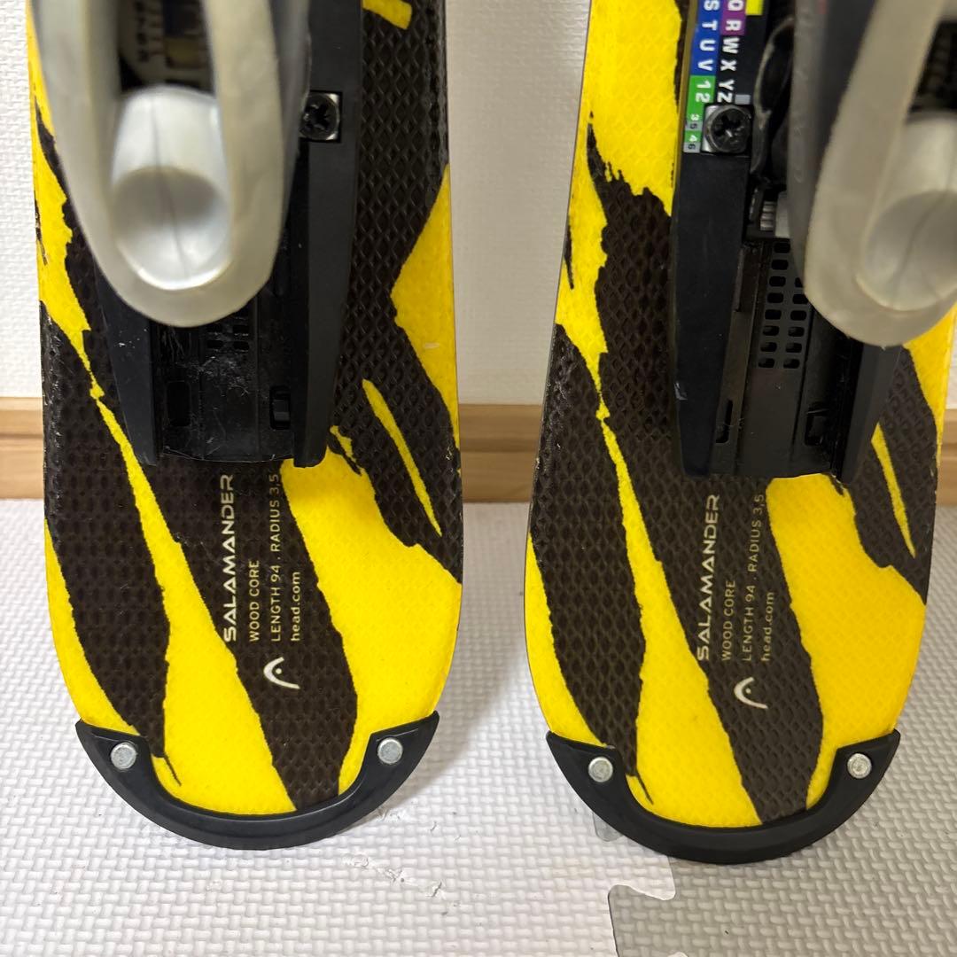 状態良好 HEAD SALAMANDER 調節ビン付 SYMPROショートスキー