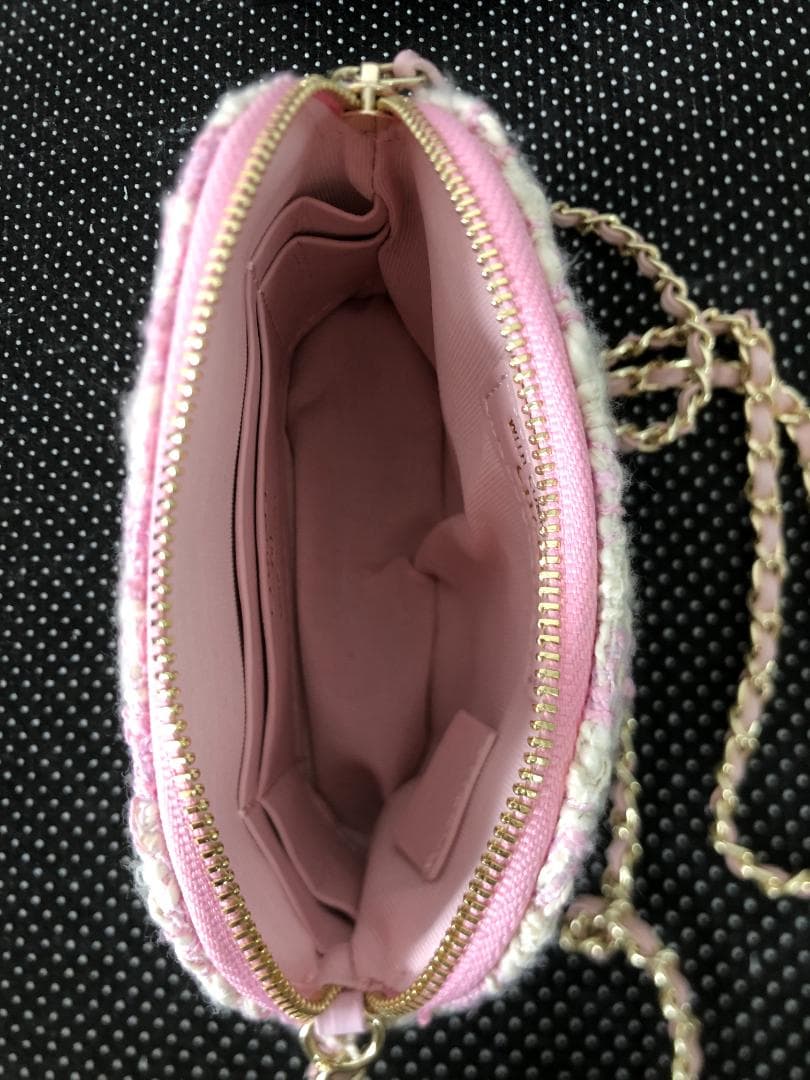 ショルダーバッグ　ツイード　ノベルティー　ピンク　綺麗　おしゃれ