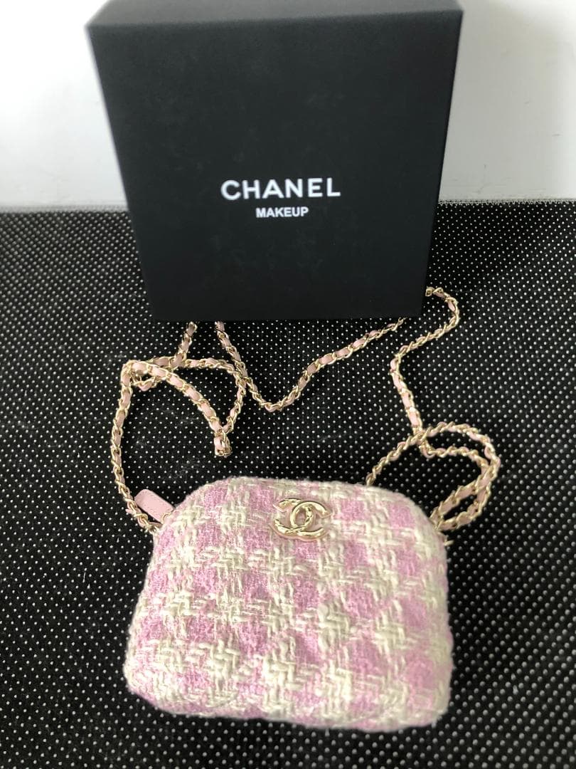 ショルダーバッグ　ツイード　ノベルティー　ピンク　綺麗　おしゃれ