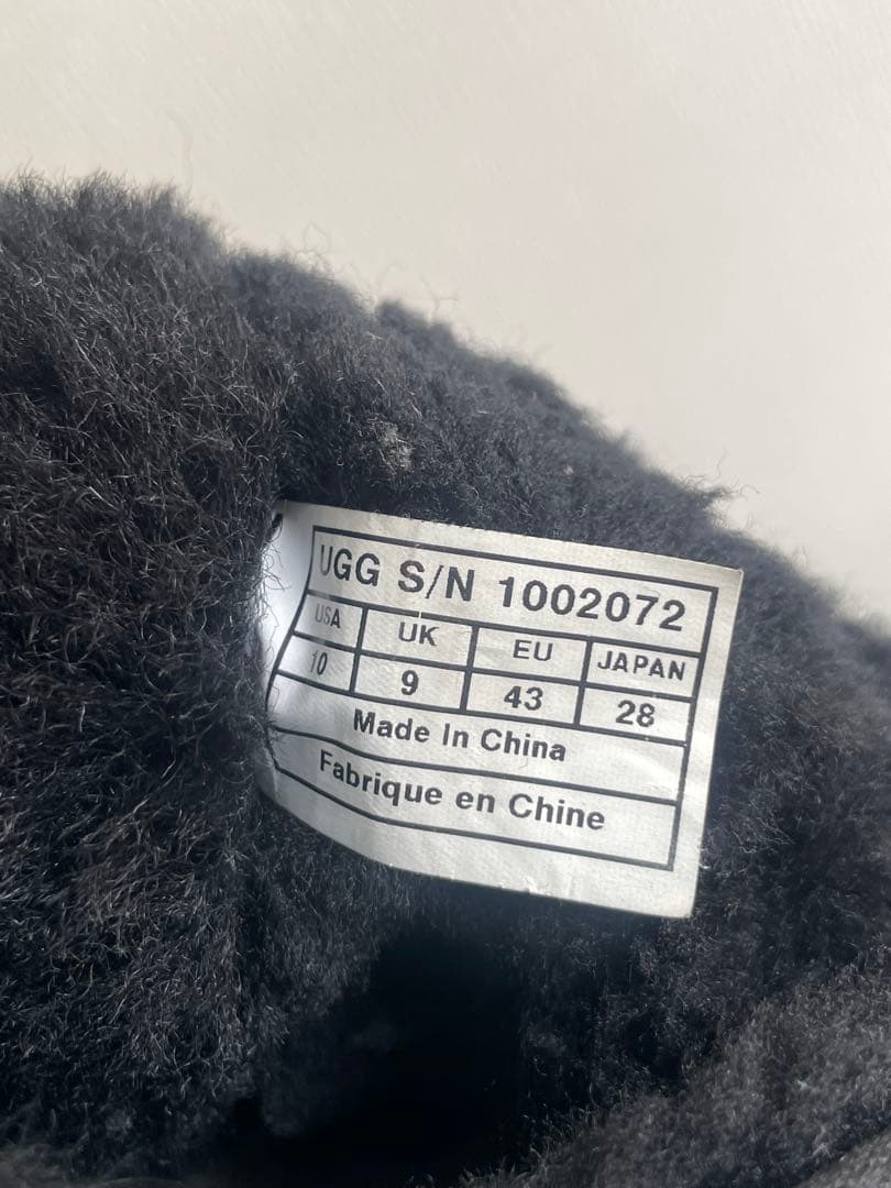 UGG ブラック ムートンブーツ ショートブーツ 28.0cm