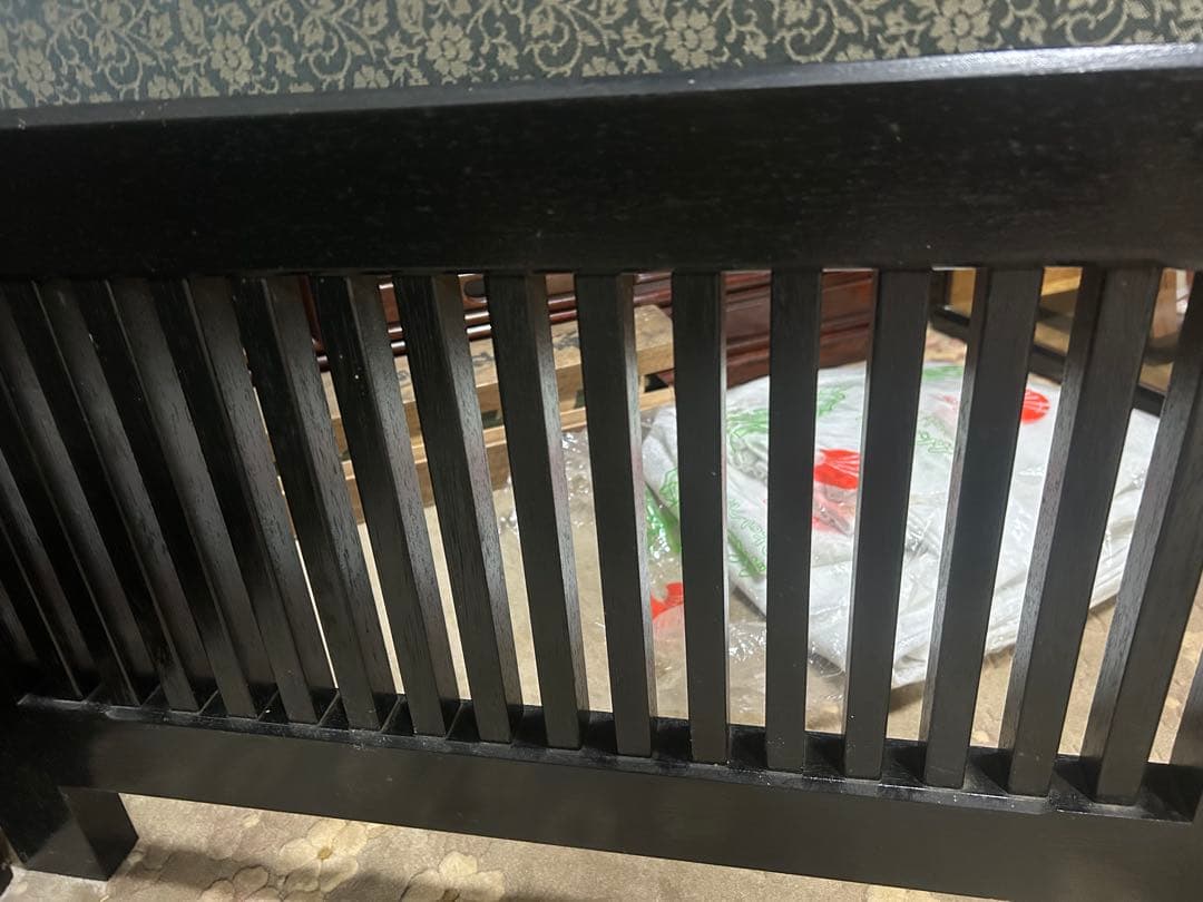 花と鳥の絵柄　陶器　木製パーテーション