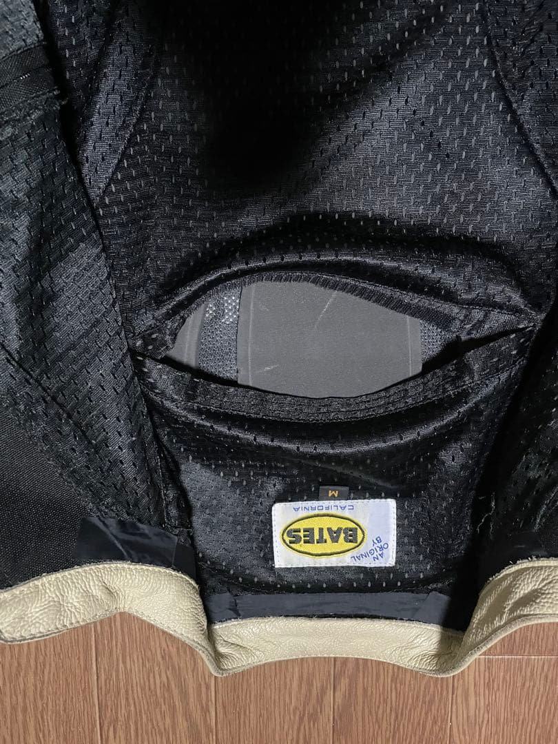 BATES レザー バイカー ジャケット M 黒/白