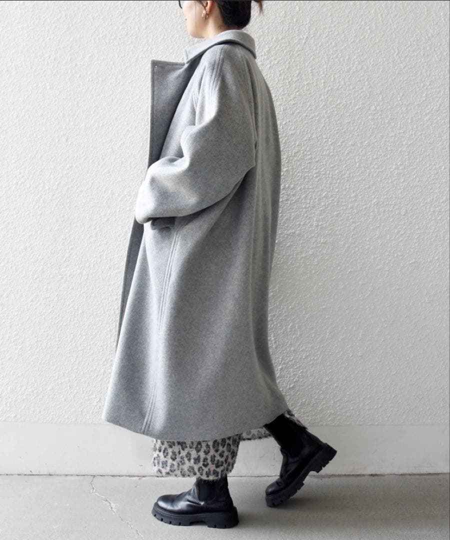 【未使用】SHIPS any バルマカーンコクーンコート 25AW