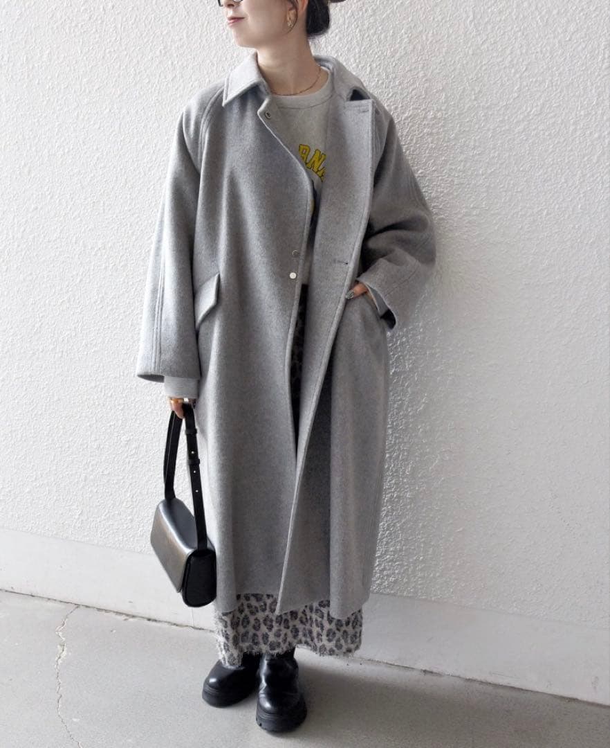 【未使用】SHIPS any バルマカーンコクーンコート 25AW