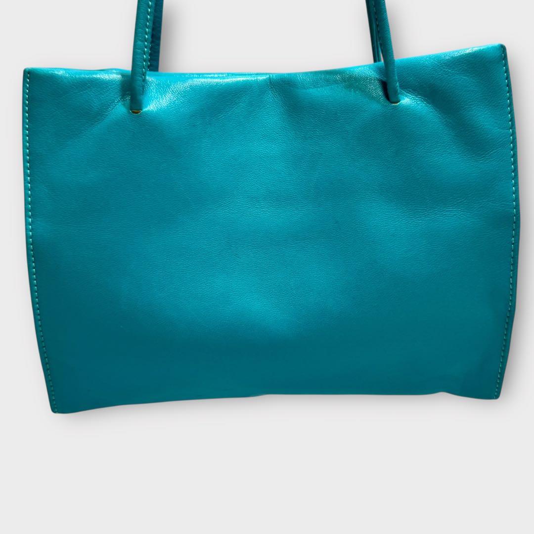 超美品✨LOEWE ロエベ　ショルダーバッグ　トートバッグ　青緑系　A5サイズ