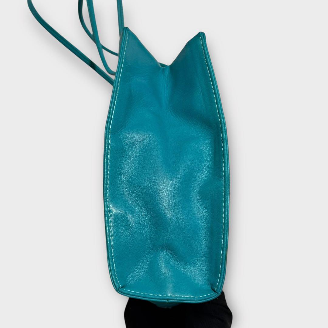 超美品✨LOEWE ロエベ　ショルダーバッグ　トートバッグ　青緑系　A5サイズ