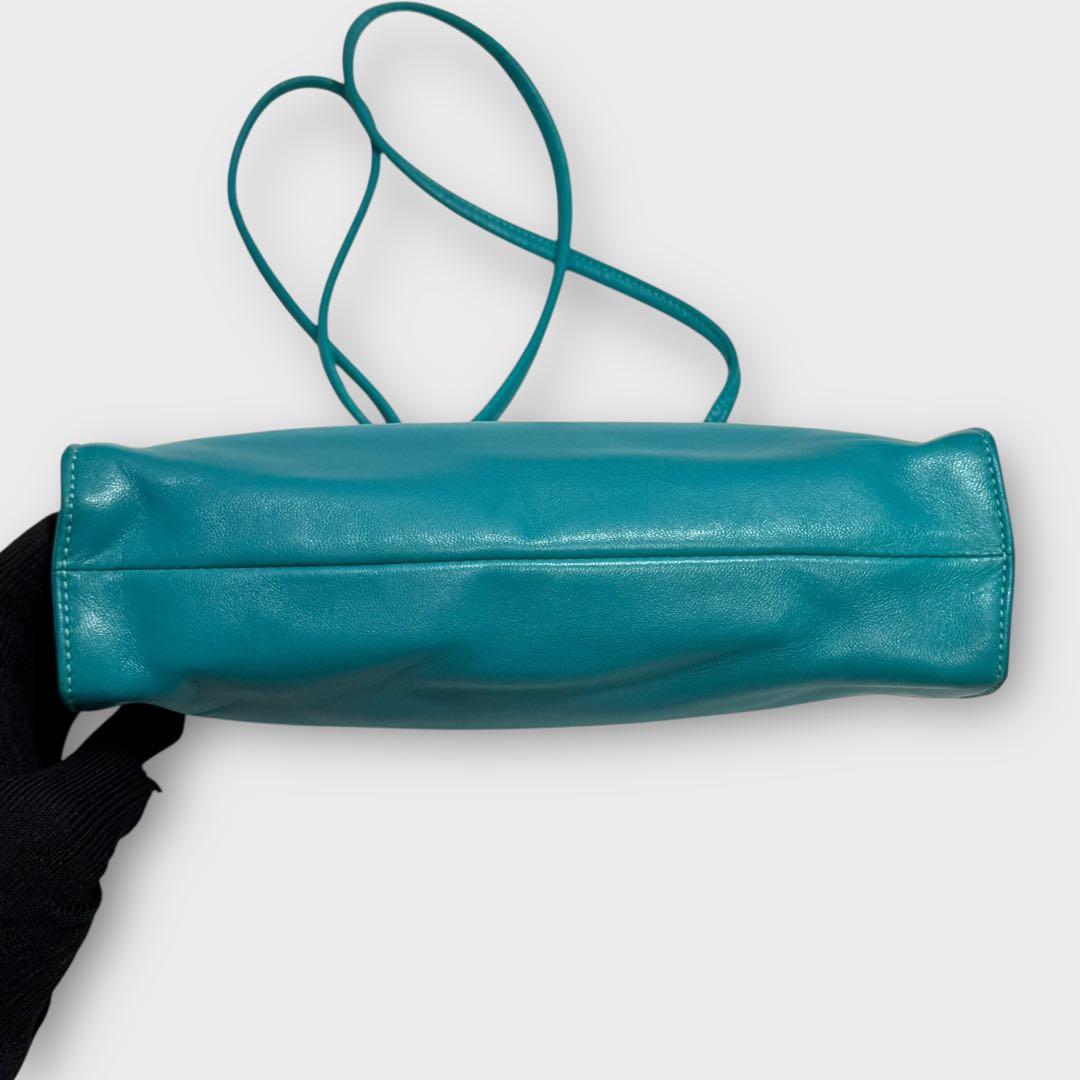 超美品✨LOEWE ロエベ　ショルダーバッグ　トートバッグ　青緑系　A5サイズ