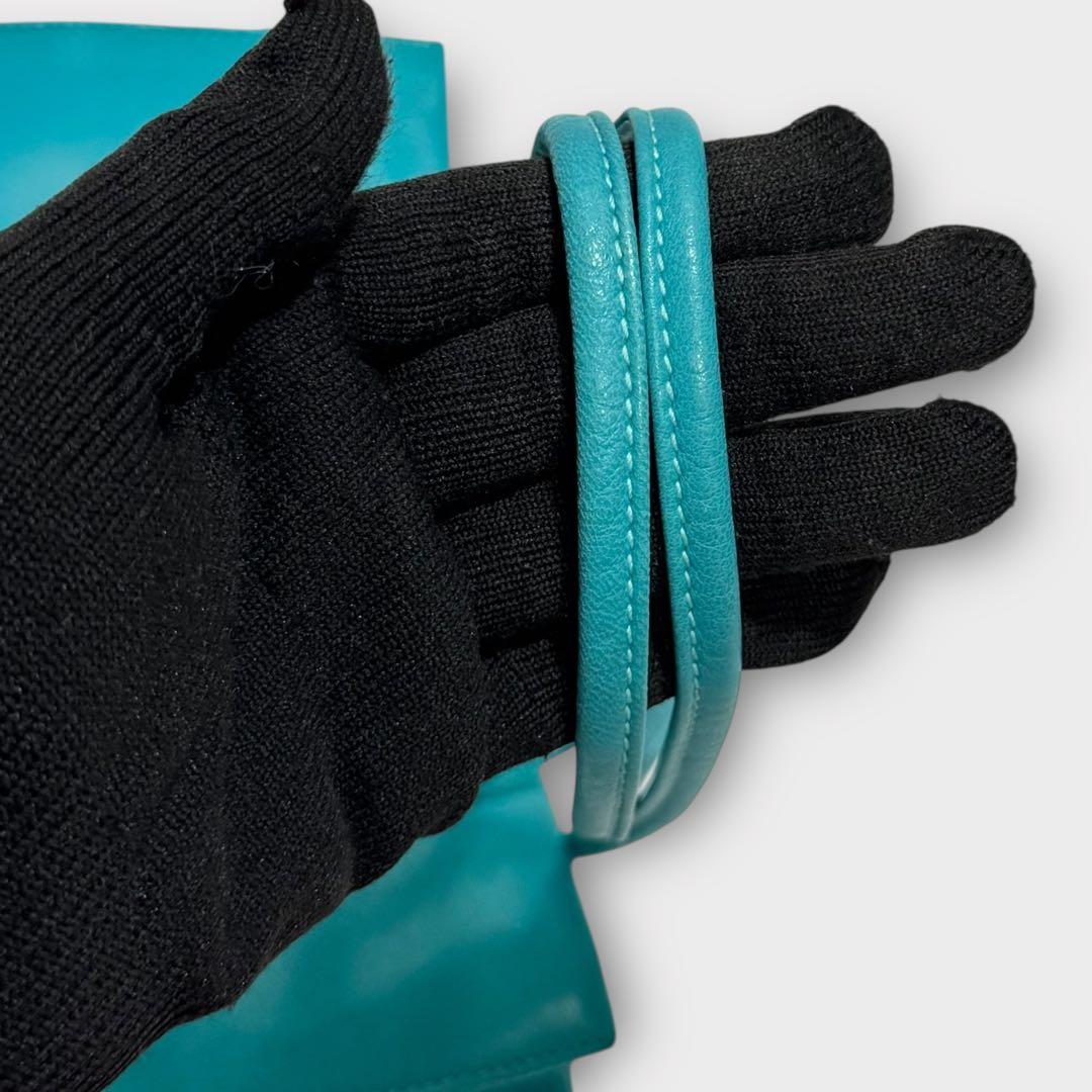 超美品✨LOEWE ロエベ　ショルダーバッグ　トートバッグ　青緑系　A5サイズ