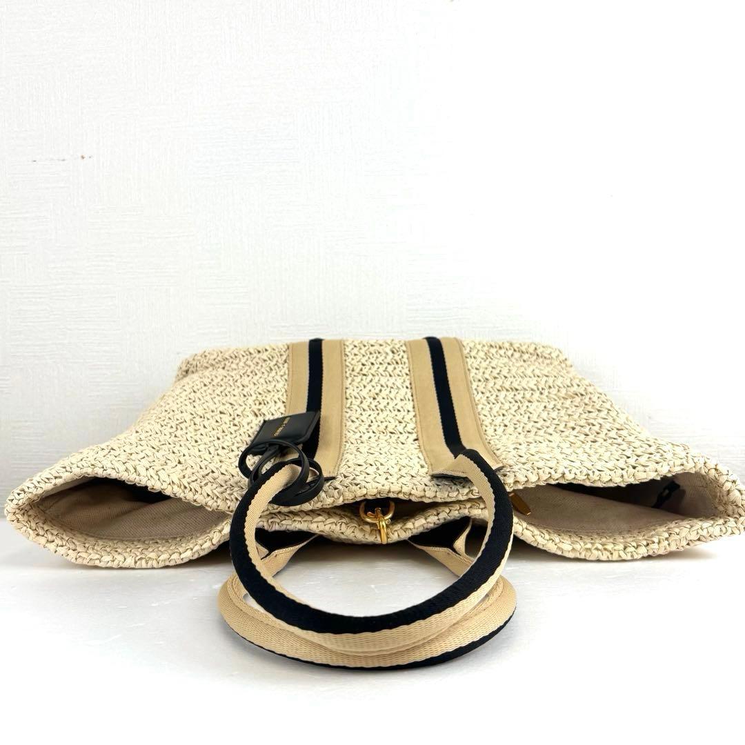 【美品】チャールズアンドキース ドルチェヴィータ ラフィア トートバッグ かご