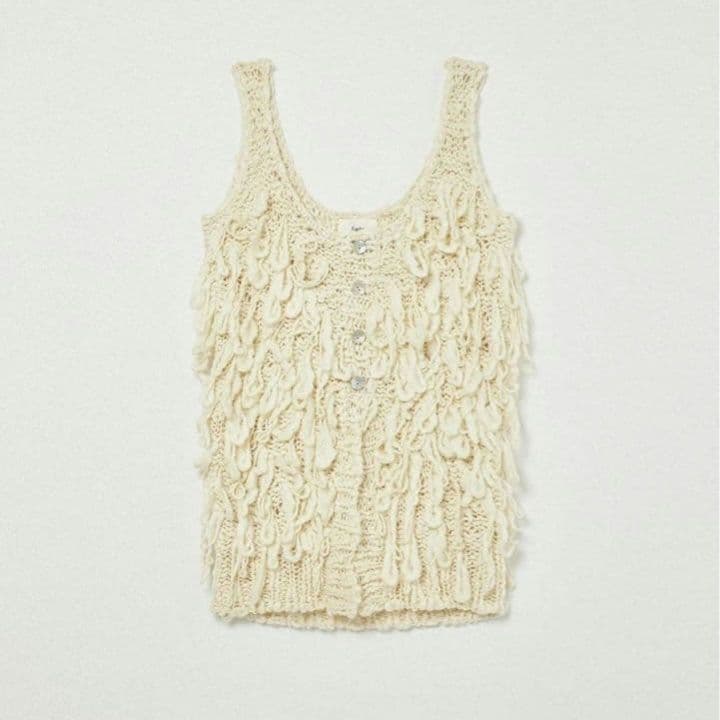 saku【新品未使用】eaphi FRINGE KNIT VEST
