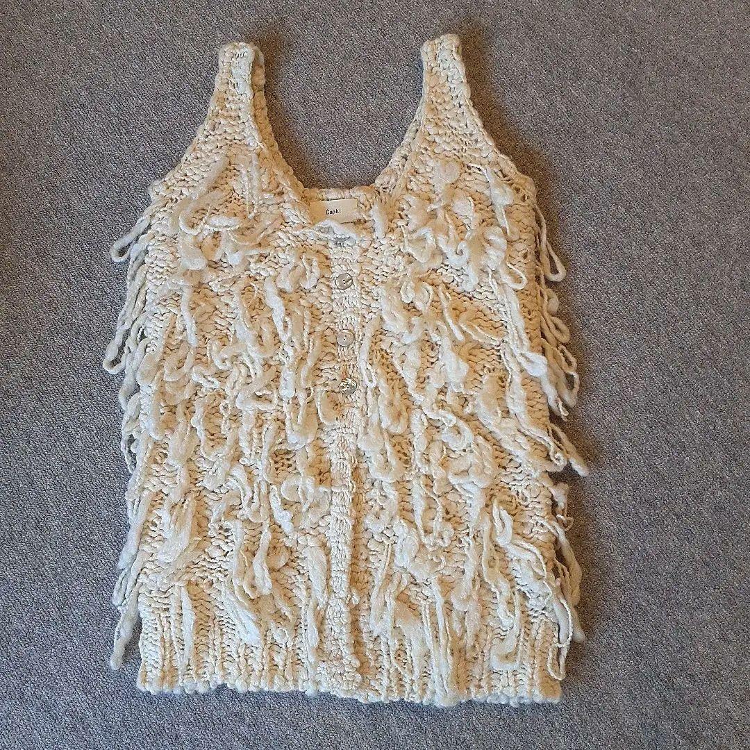 saku【新品未使用】eaphi FRINGE KNIT VEST