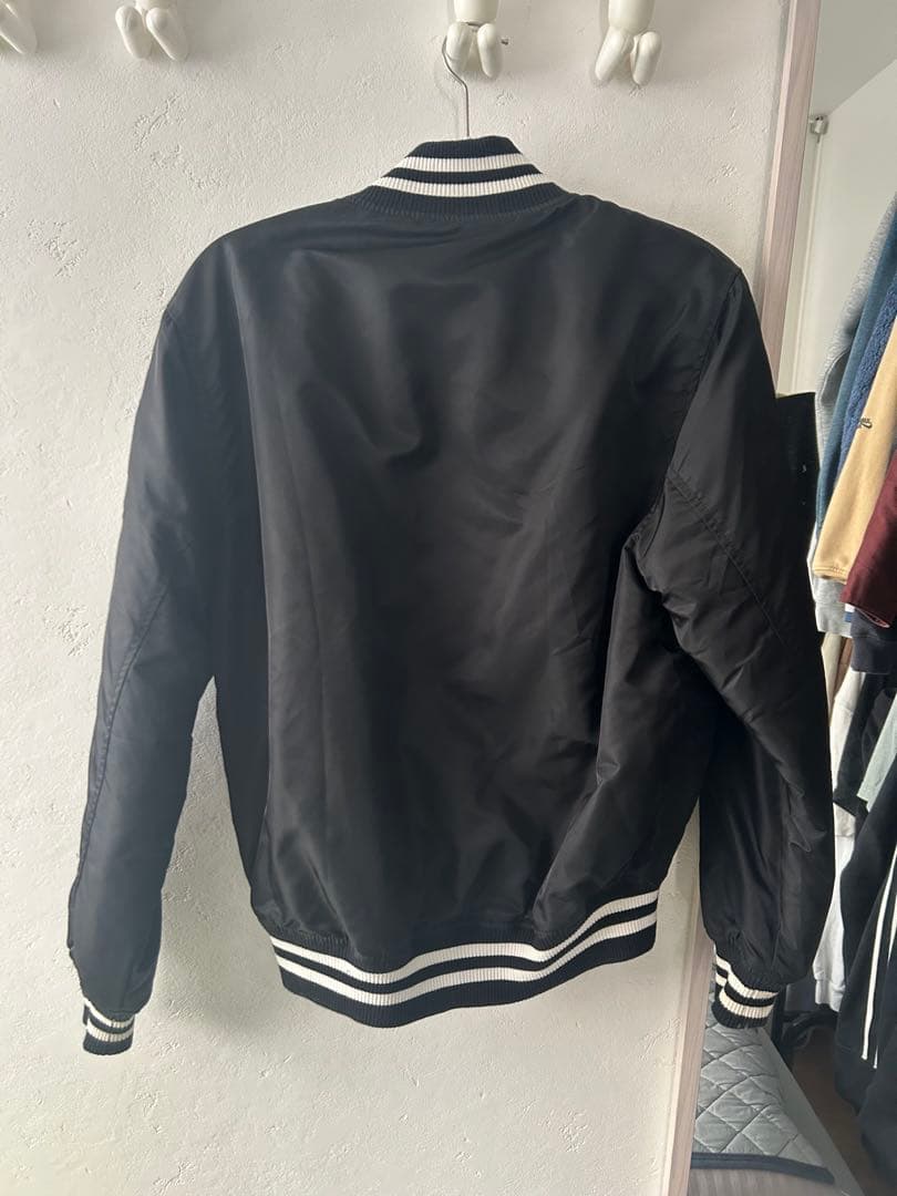 ジャケット・アウター A BATHING APE B.A. NYLON VARSITY JACKET